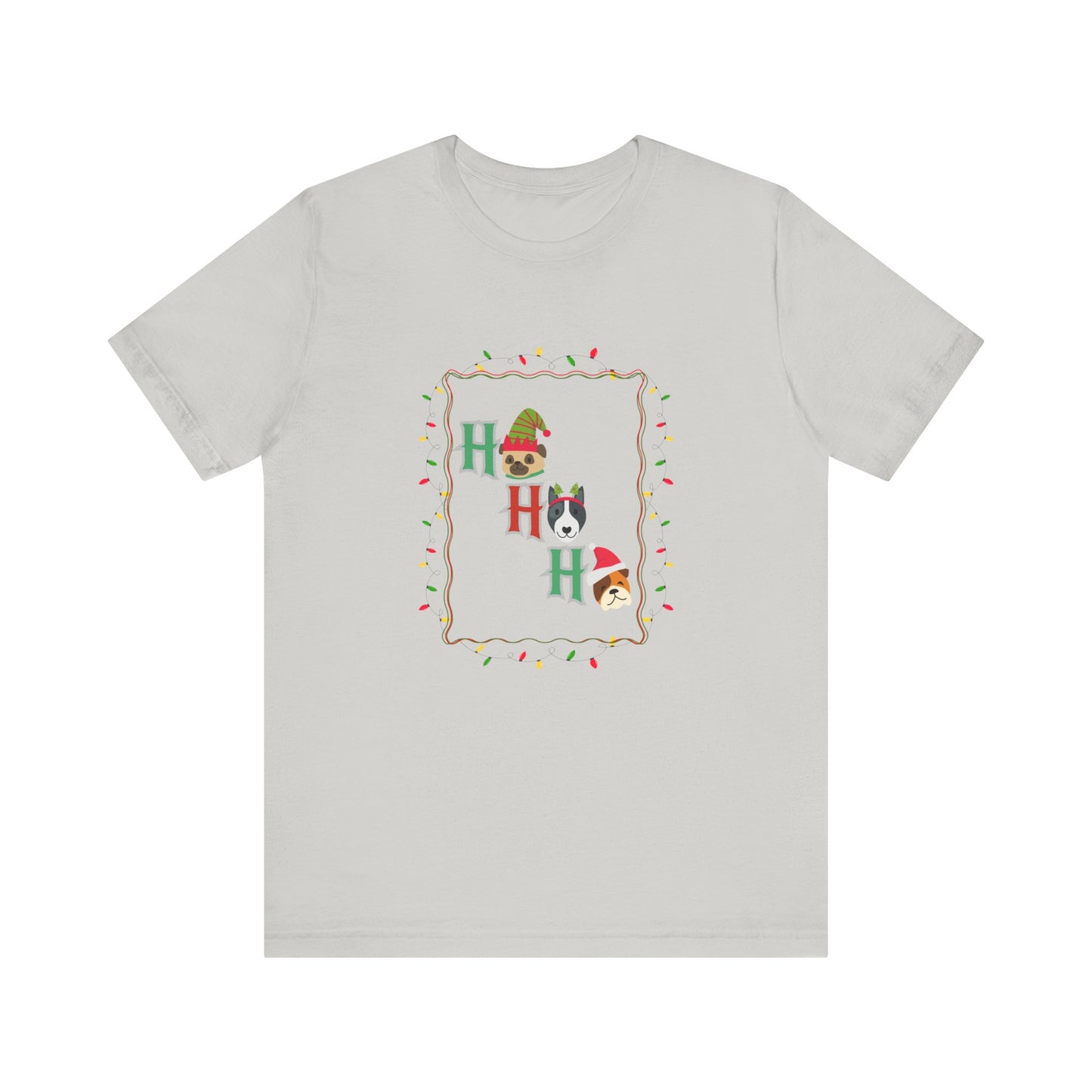 Ho Ho Ho Christmas Dogs Unisex Short Sleeve Tee