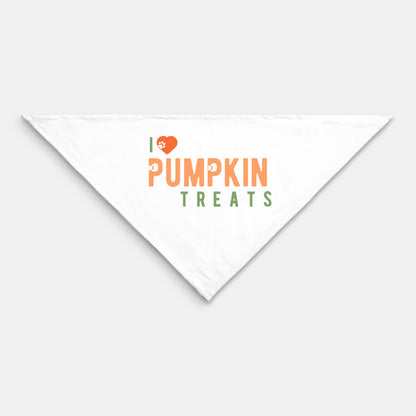 I Love Pumpkin Treats Large Pet Bandana