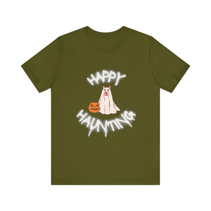 Happy Haunting Unisex Short Sleeve Tee