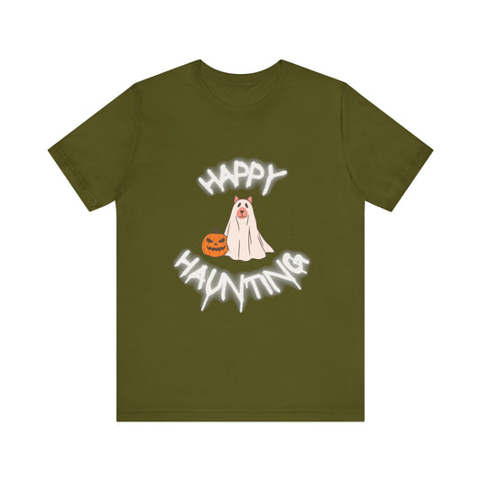 Happy Haunting Unisex Short Sleeve Tee