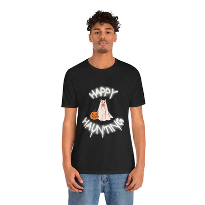 Happy Haunting Unisex Short Sleeve Tee