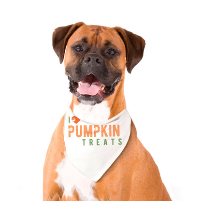 I Love Pumpkin Treats Large Pet Bandana