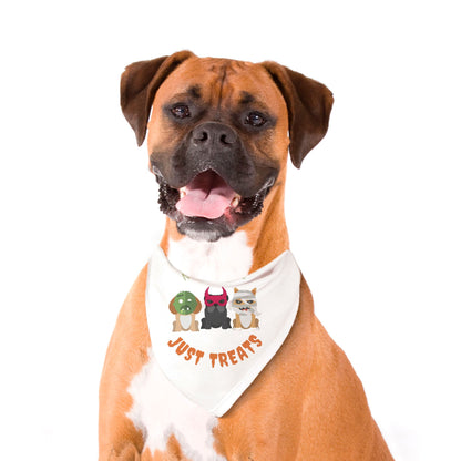 No Tricks Just Treats Large Pet Bandana