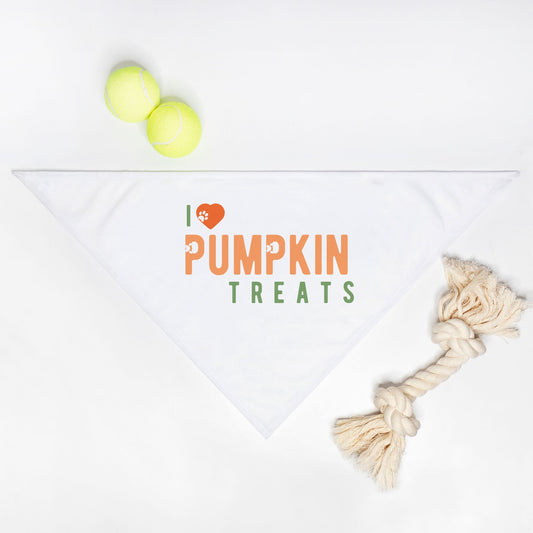 I Love Pumpkin Treats Large Pet Bandana