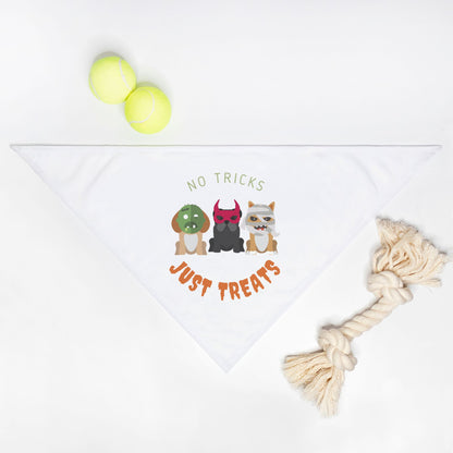 No Tricks Just Treats Large Pet Bandana