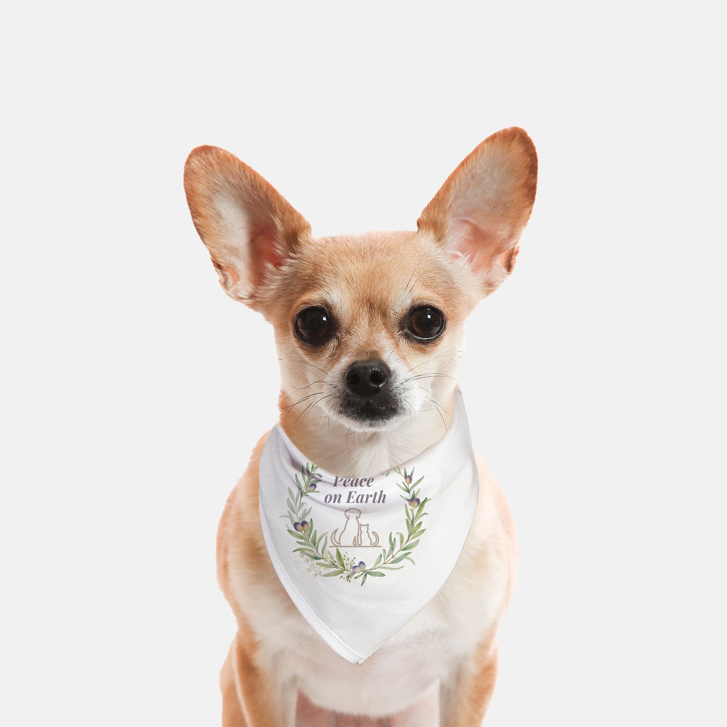 Peace on Earth Small Pet Bandana